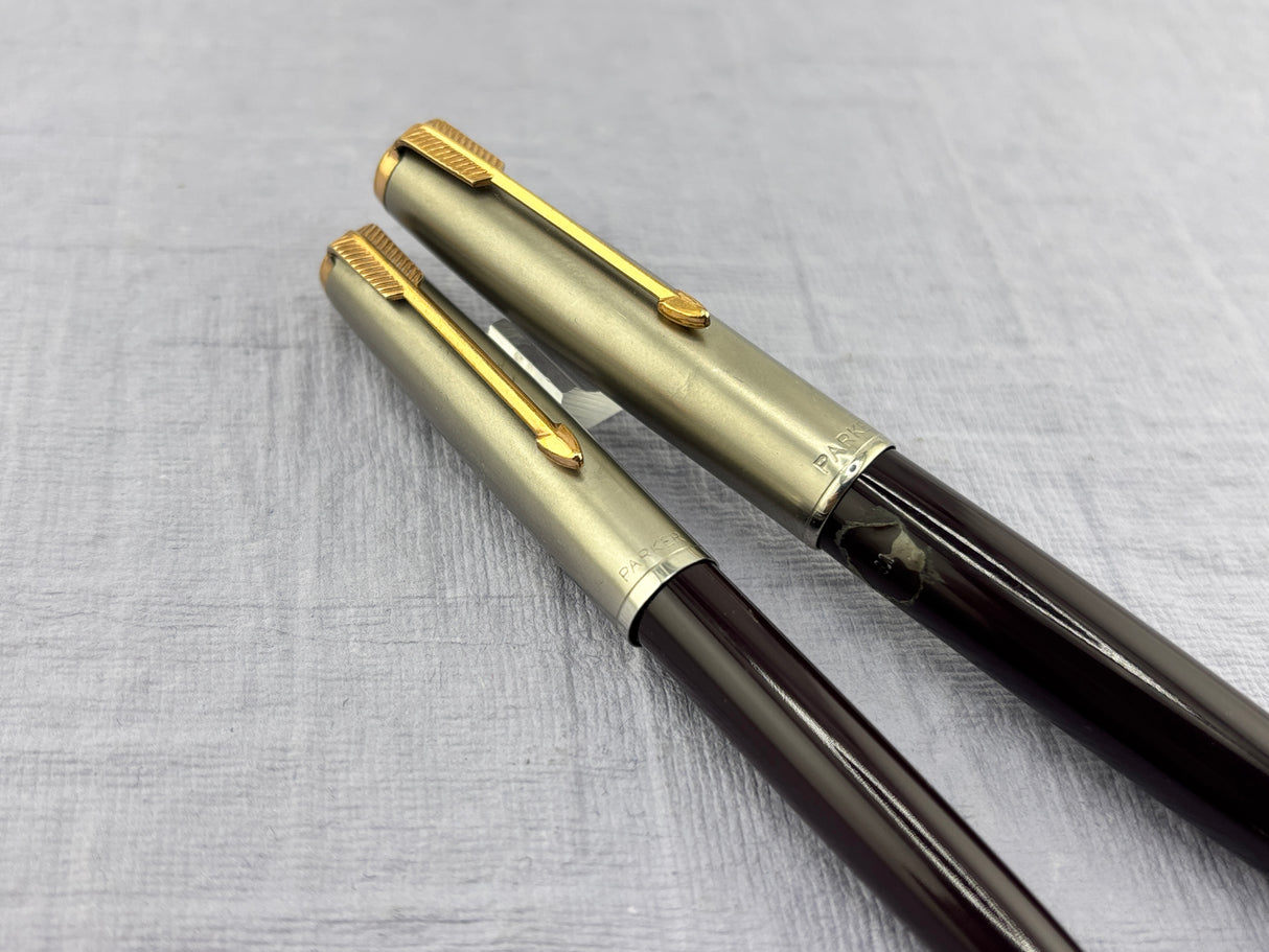 Parker 51 Set Dark Blue Cap Aerometric - Fountain Pen and pencil