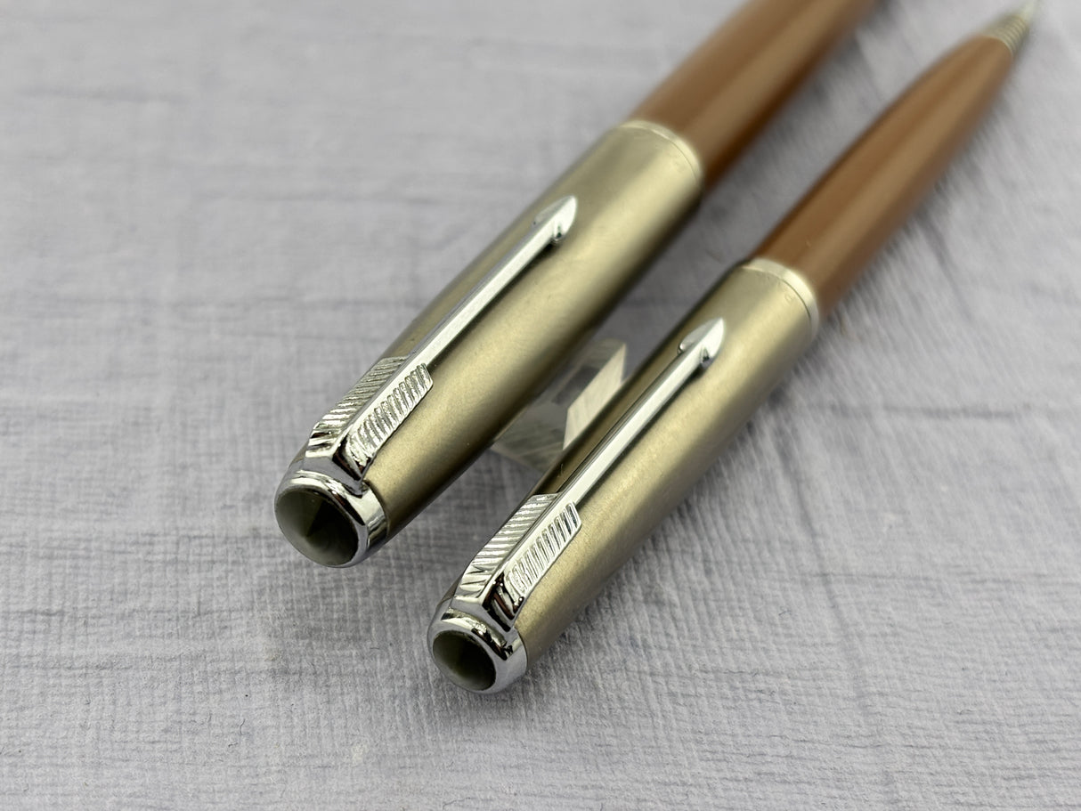 Parker 51 Set Cocoa Cap Aerometric - Fountain Pen and pencil
