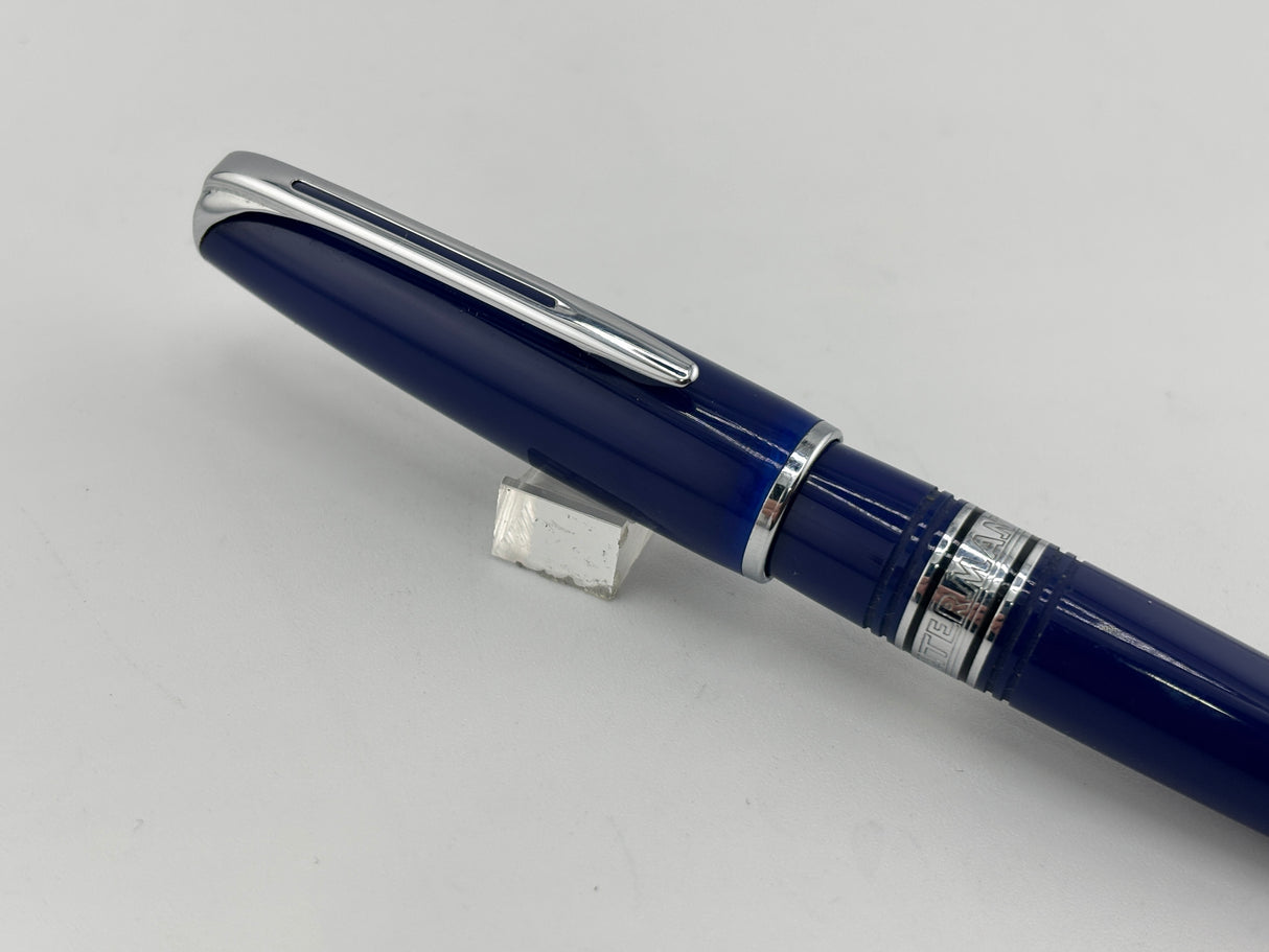 Waterman Charleston Blue silver chrome - Fountain Pen