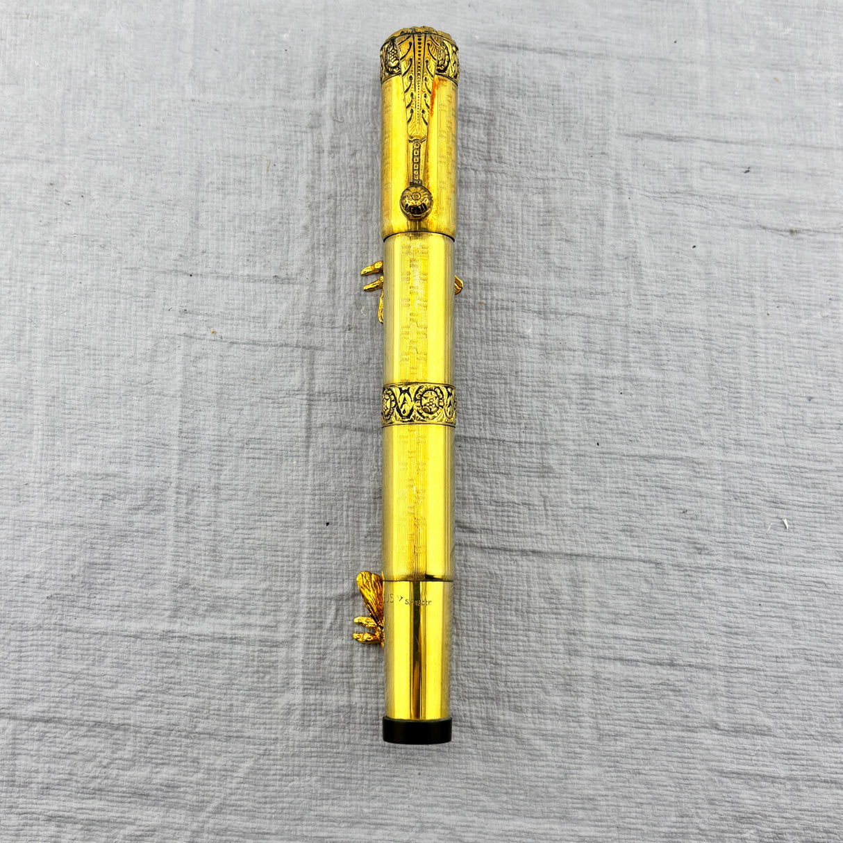 Magus Safety Fountain Pen 18 Carat Rolled Gold with Original Box