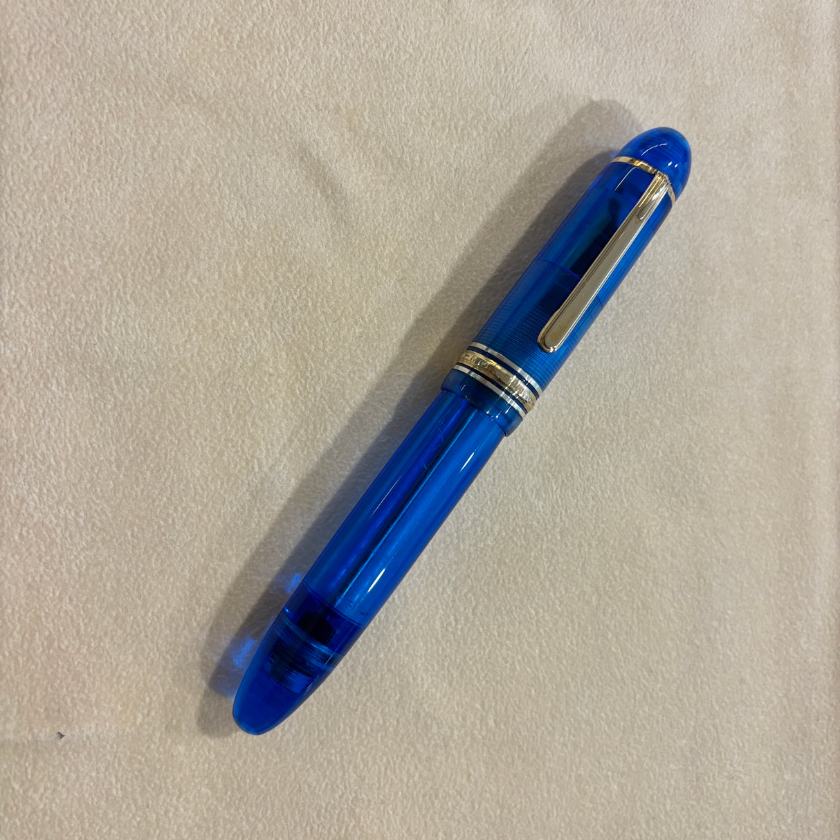 Montblanc 149 Meisterstuck Style Customized by Brad Torelli as a Blue Demonstrator - Vacuum filler - A true piece of art !!