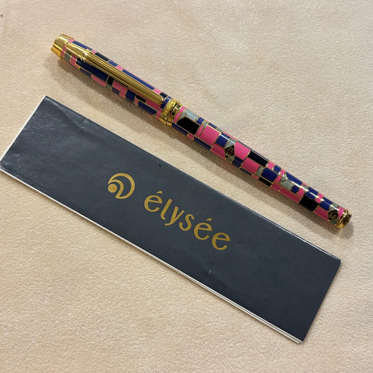 Elysee Rollerball Chinese Lacquer Cloisonne Parthenon Vernissage Edition Circa 1990