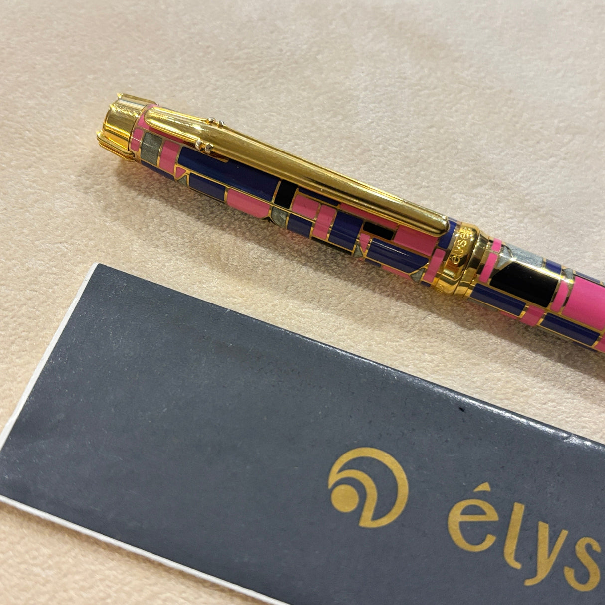 Elysee Rollerball Chinese Lacquer Cloisonne Parthenon Vernissage Edition Circa 1990