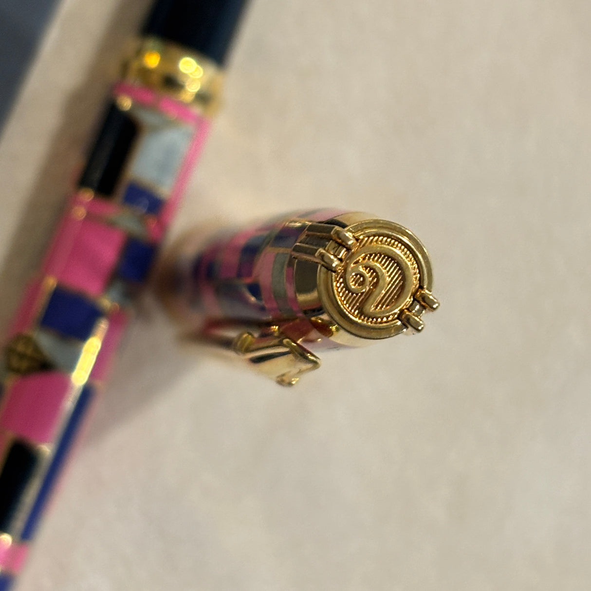 Elysee Rollerball Chinese Lacquer Cloisonne Parthenon Vernissage Edition Circa 1990