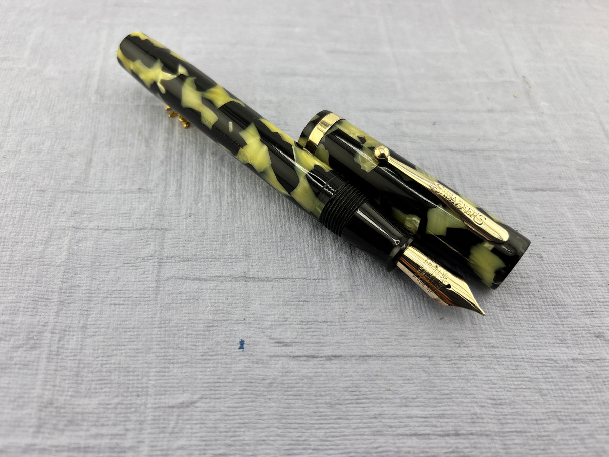 Sheaffer Flat Top Lifetime Senior Black and Pearl - Fountain Pen