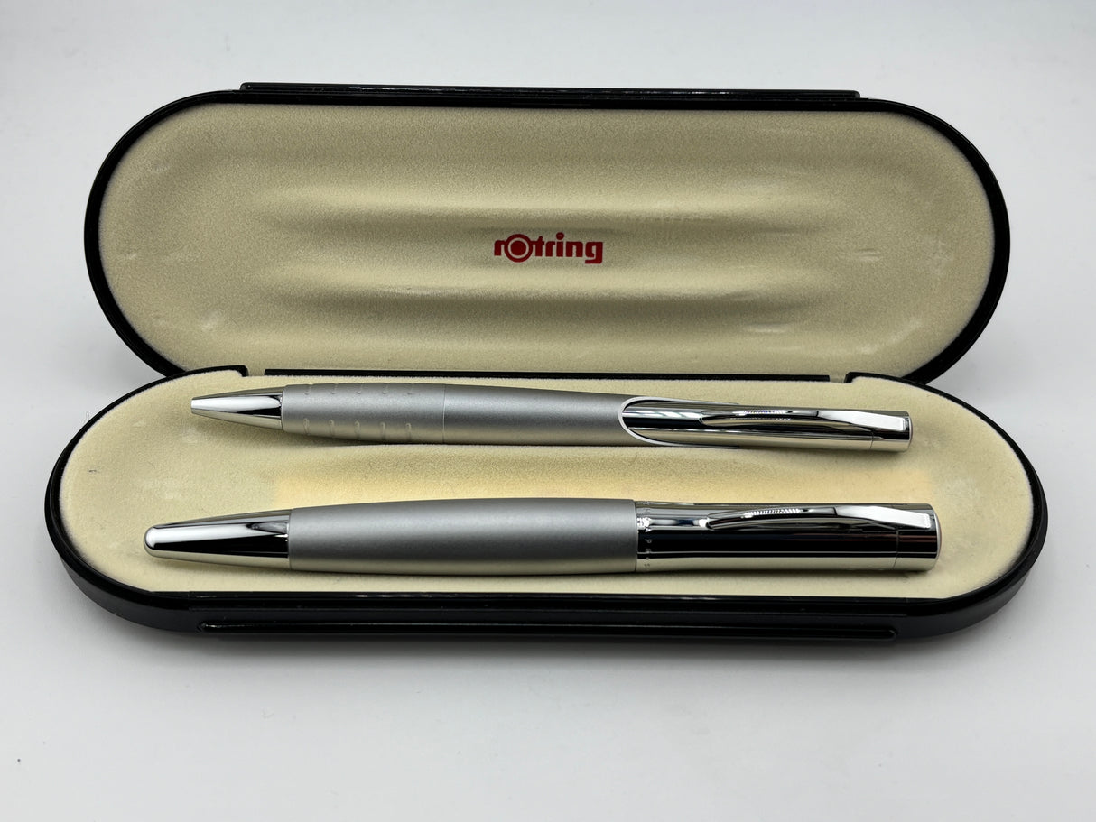 Rotring Set Chrome and silver matte APC system - Fountain Pen and Ball Pen