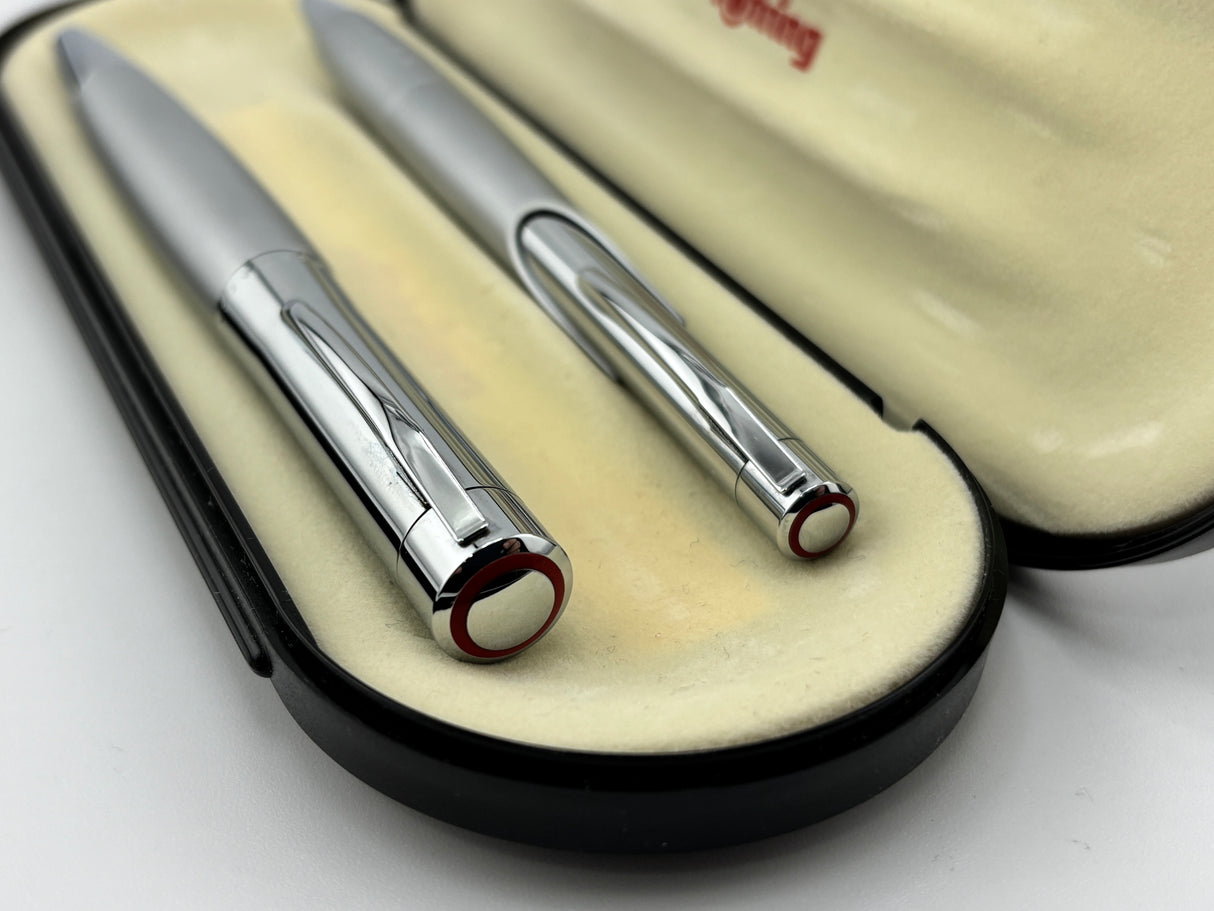 Rotring Set Chrome and silver matte APC system - Fountain Pen and Ball Pen