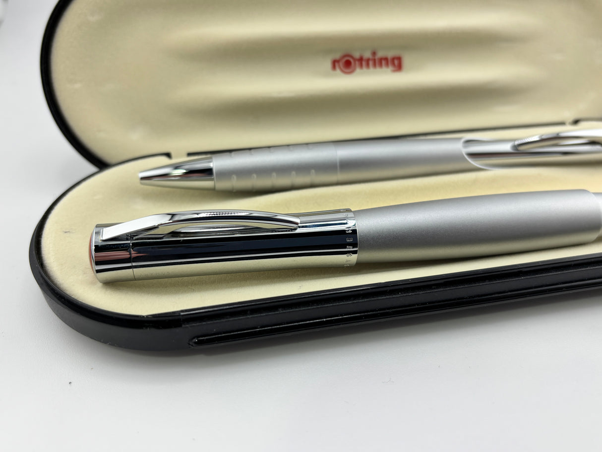 Rotring Set Chrome and silver matte APC system - Fountain Pen and Ball Pen