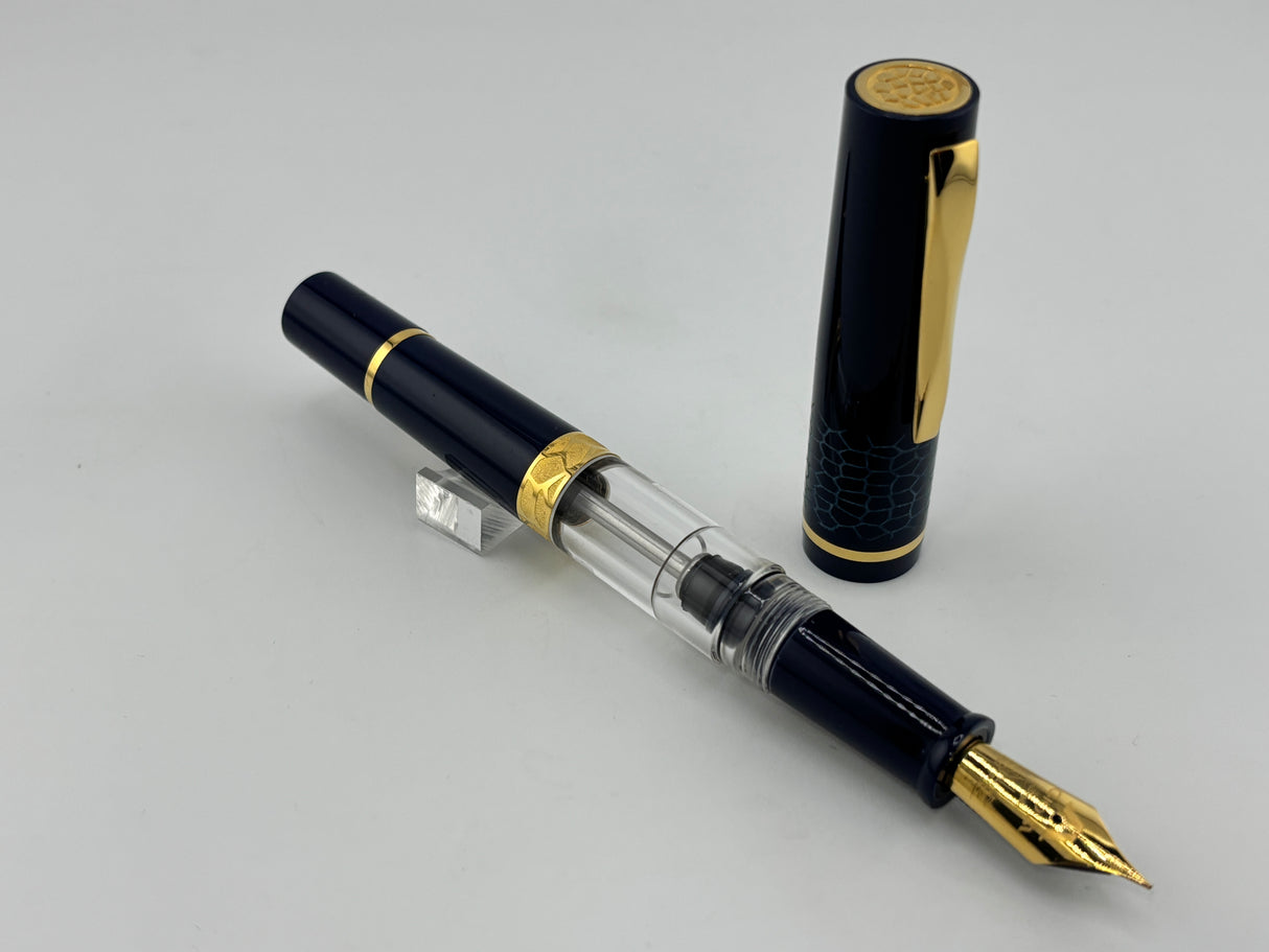 Gioia Luminosa Blue ink view piston filler - Fountain Pen