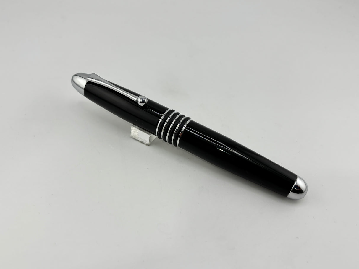 Colibri Black lacquer O-rings chrome trim - Roller Ball