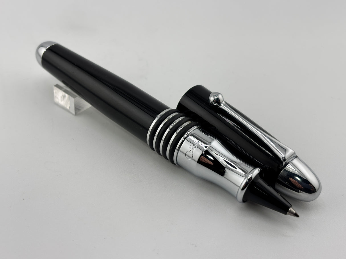 Colibri Black lacquer O-rings chrome trim - Roller Ball