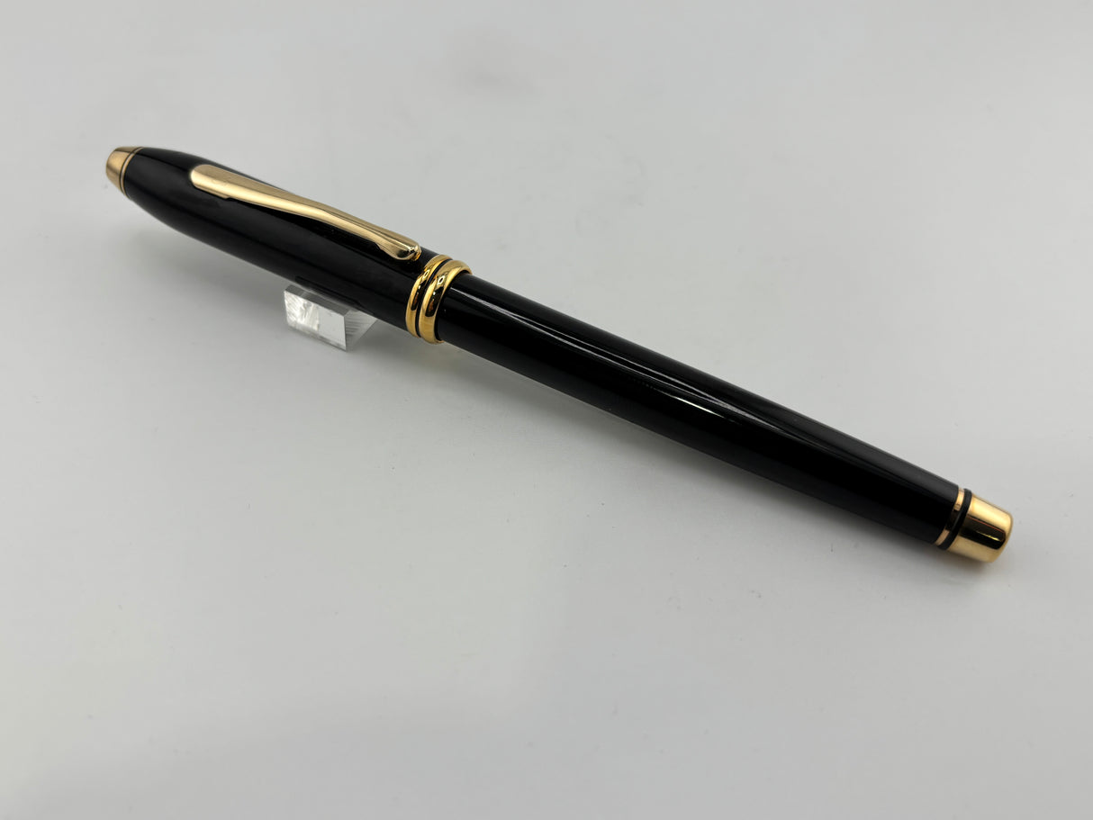 Cross Townsend Black lacquer gold trim circa 2000 - Fountain Pen