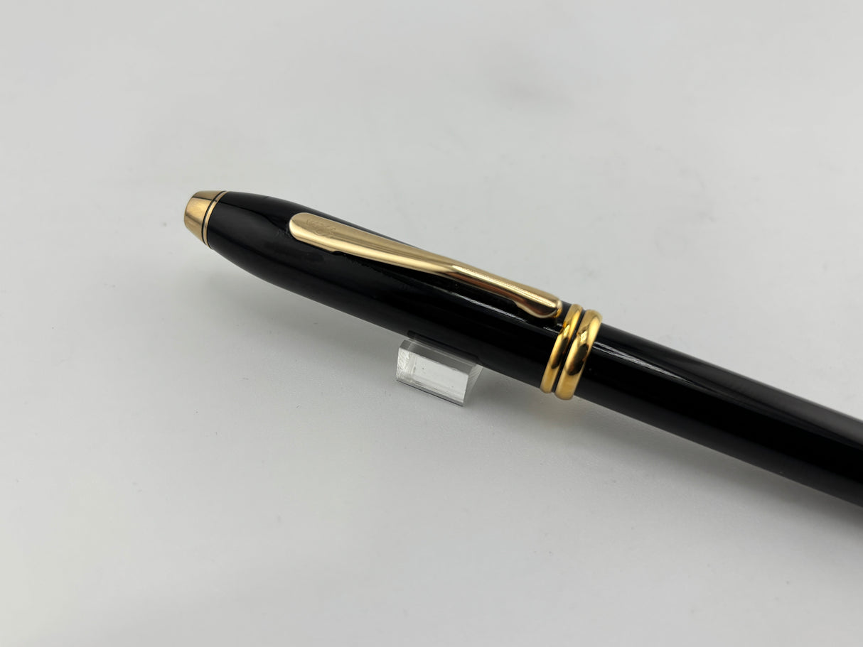 Cross Townsend Black lacquer gold trim circa 2000 - Fountain Pen