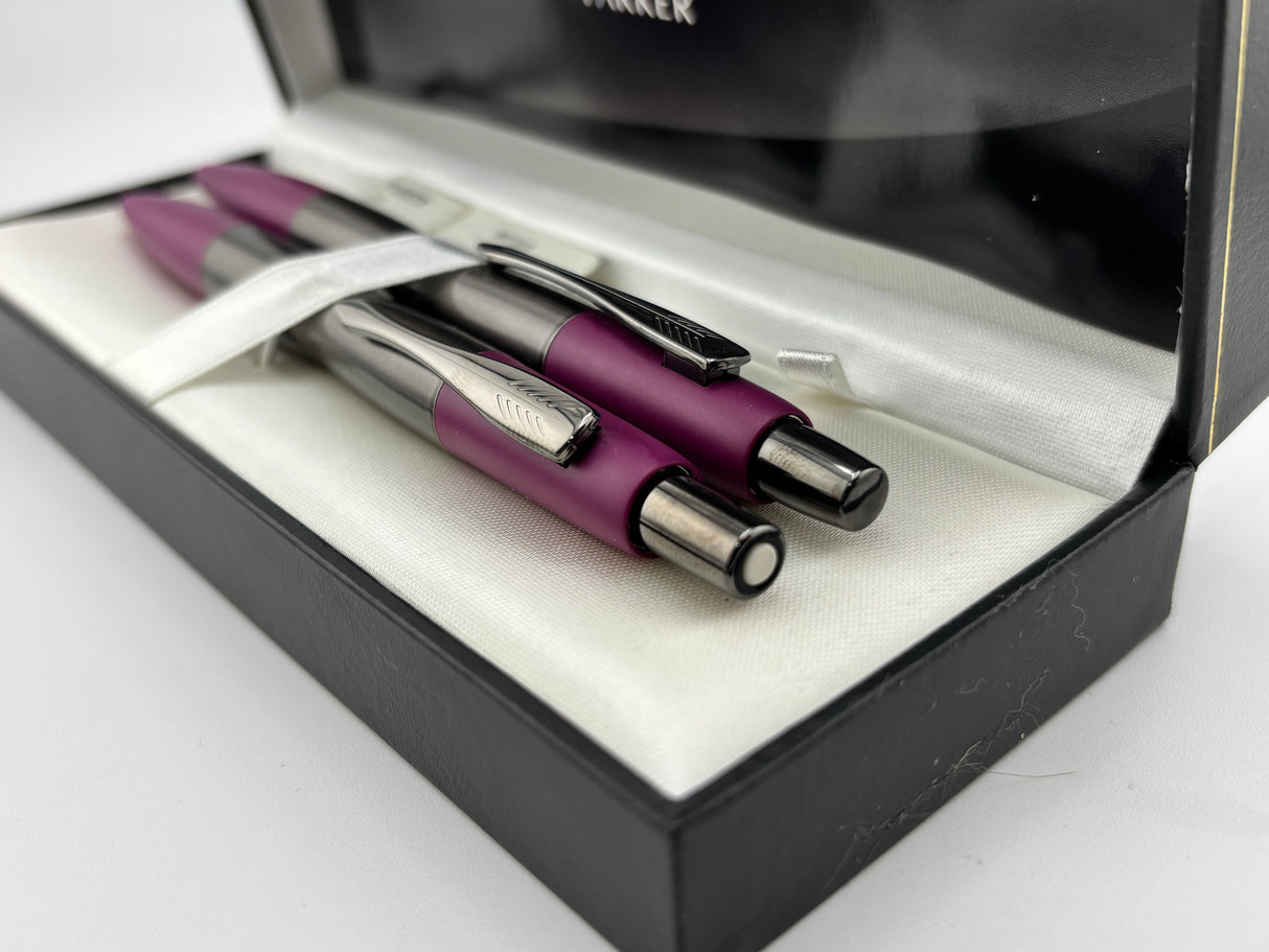 Parker Infusion Set Violet and grey Metallic - Ball Pen and Pencil