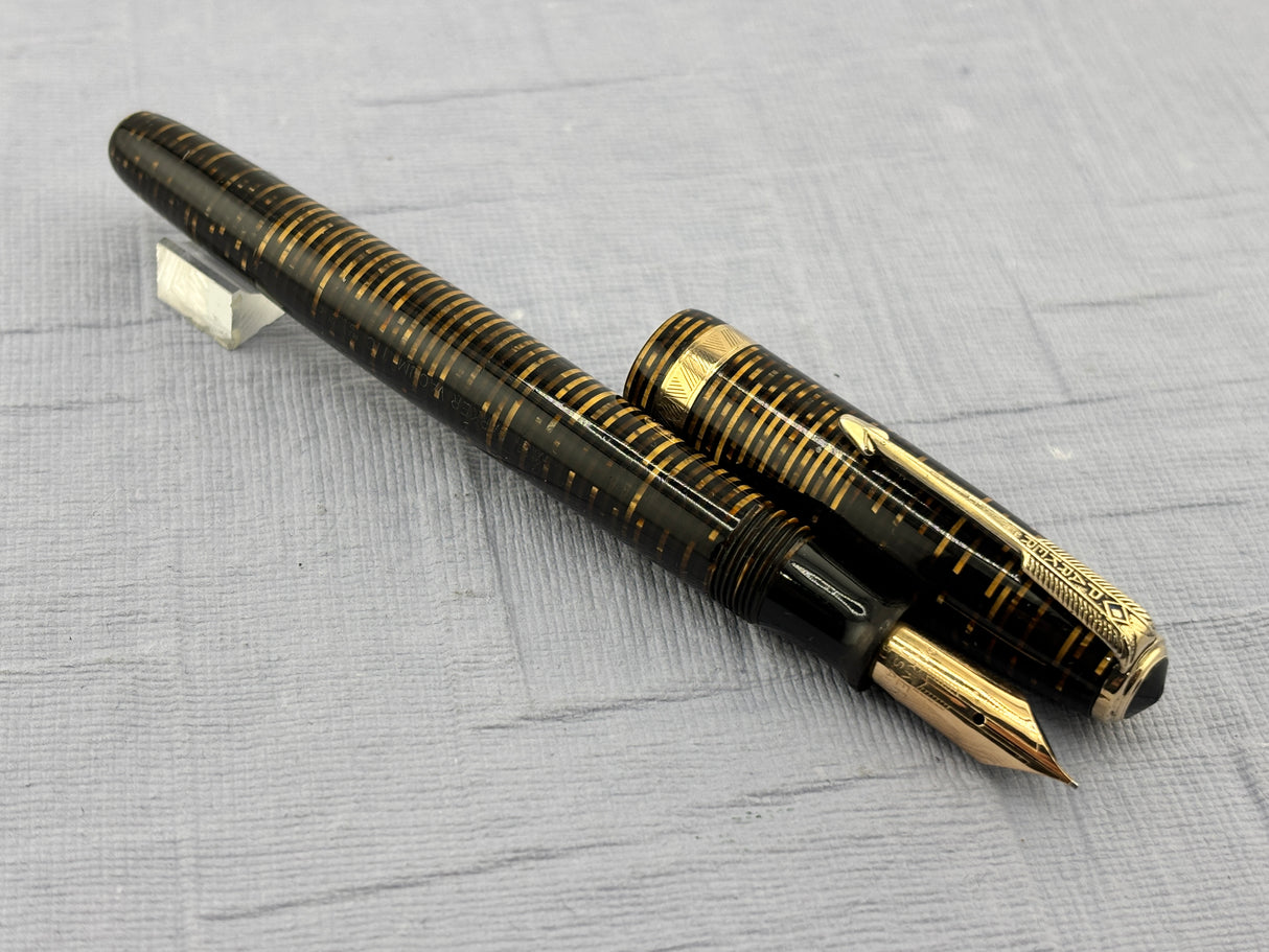 Parker Vacumatic Standard Brown Split Arrow Diamond clip - Fountain Pen