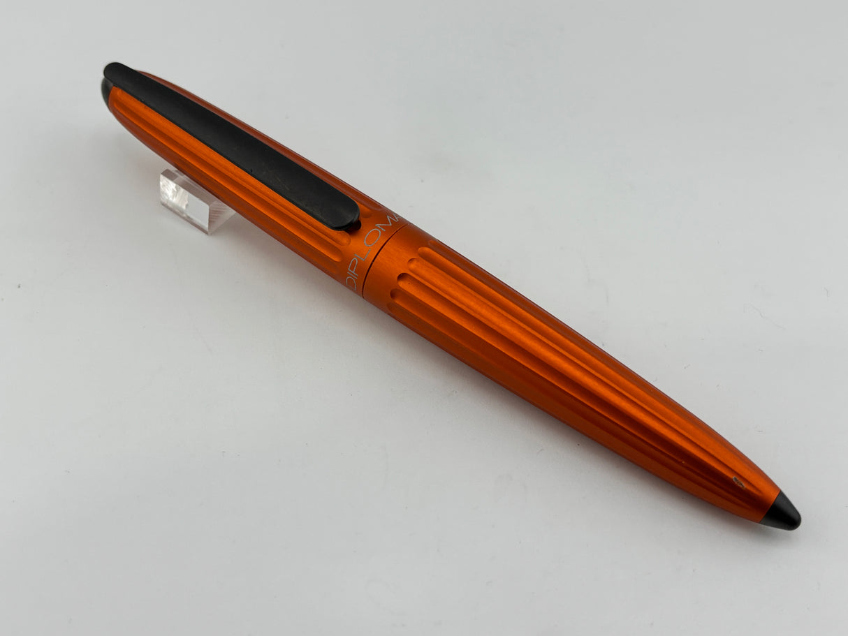 Diplomat Aero Orange Black trim - Roller Pen