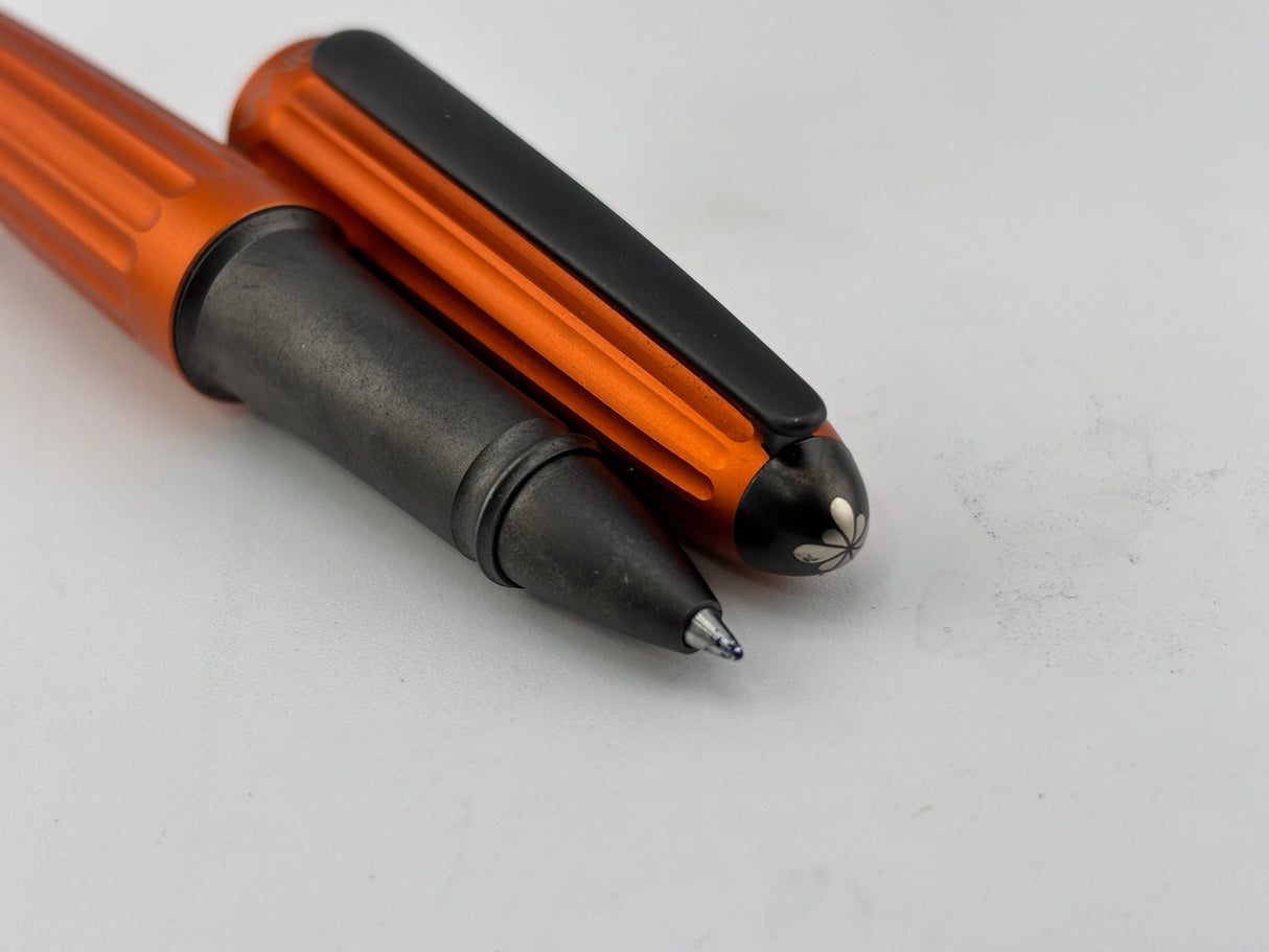 Diplomat Aero Orange Black trim - Roller Pen