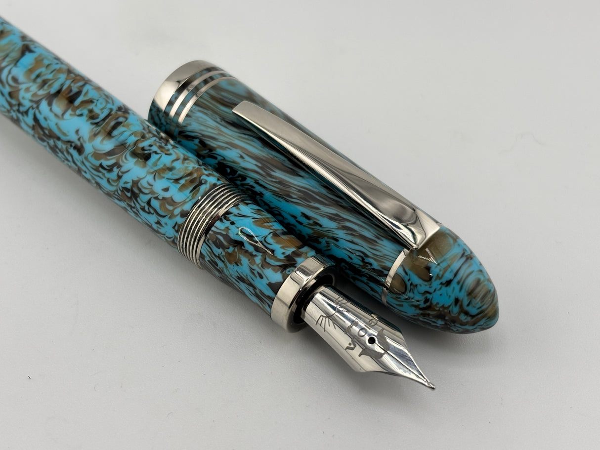 Gioia Capodimonte Blue beautiful pen piston filler - Fountain Pen