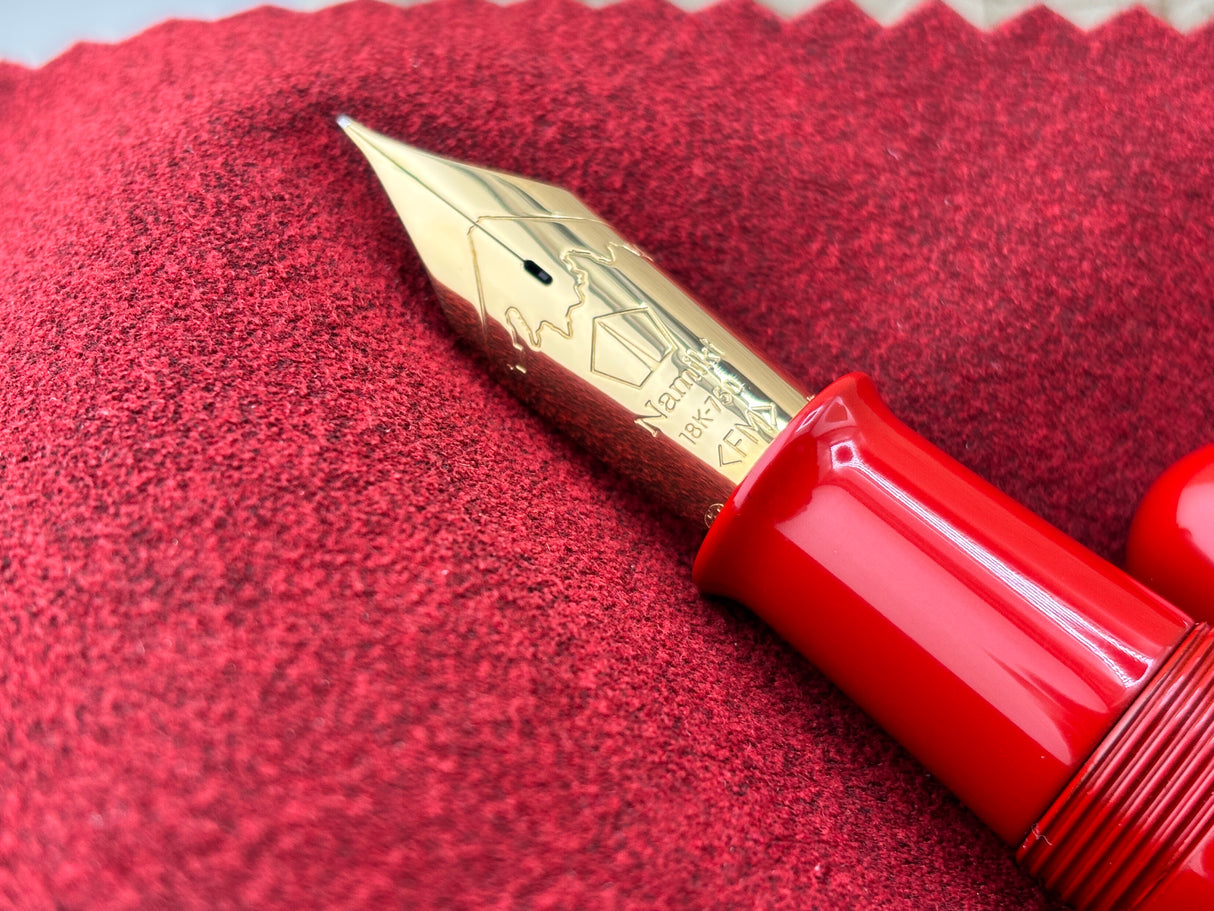 Namiki Emperor Vermilion Urushi Fountain Pen - The Grail of the Namiki Urushi! - Fine/Medium 18kt Gold Nib