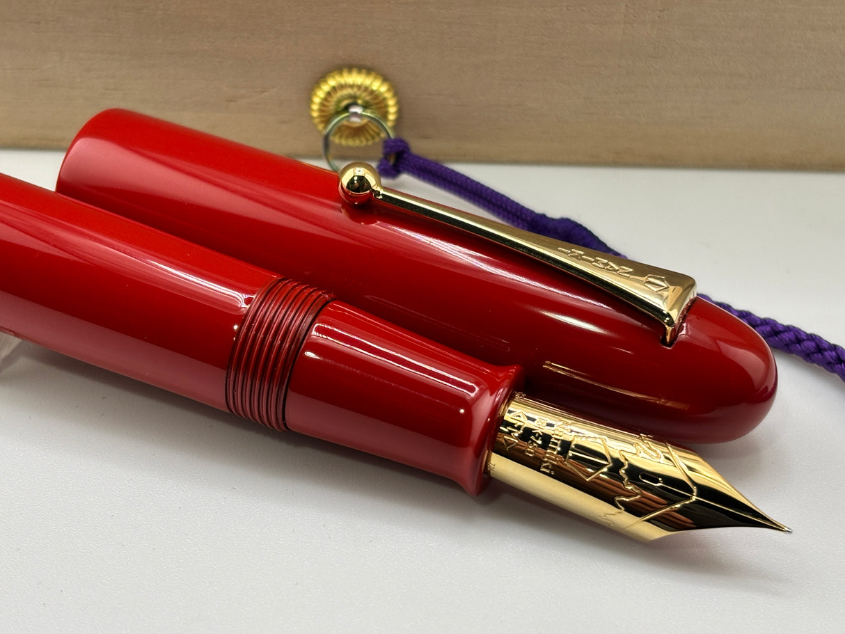 Namiki Emperor Vermilion Urushi Fountain Pen - The Grail of the Namiki Urushi! - Fine/Medium 18kt Gold Nib