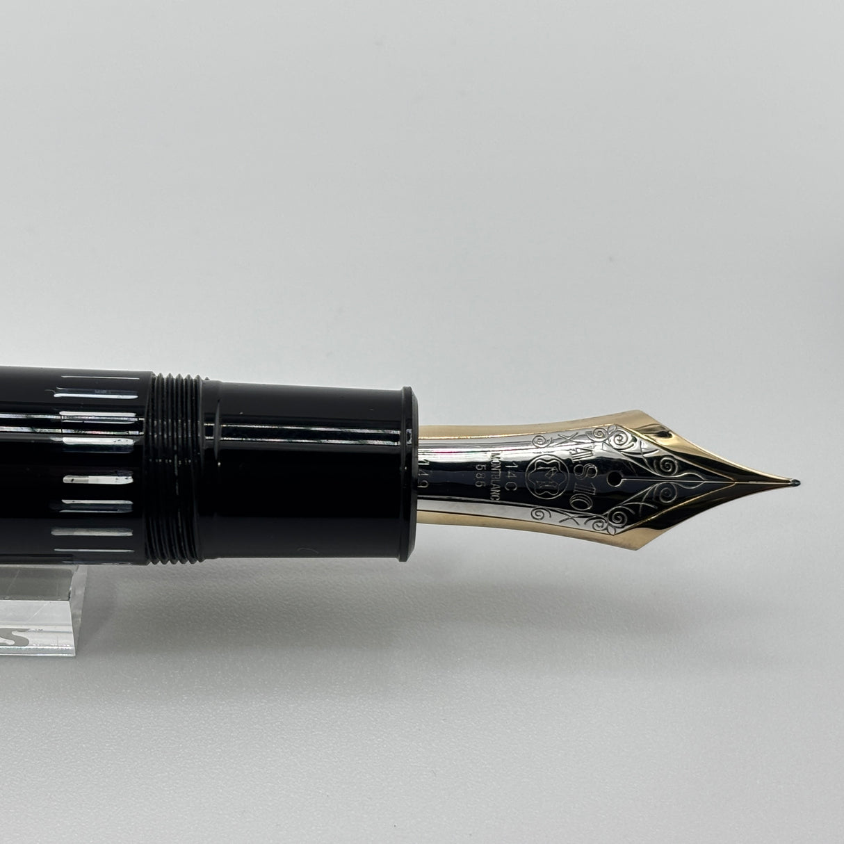 Montblanc 149 Fountain Pen Black - Flexy Extra Fine 14C Gold Nib - Circa 1980s