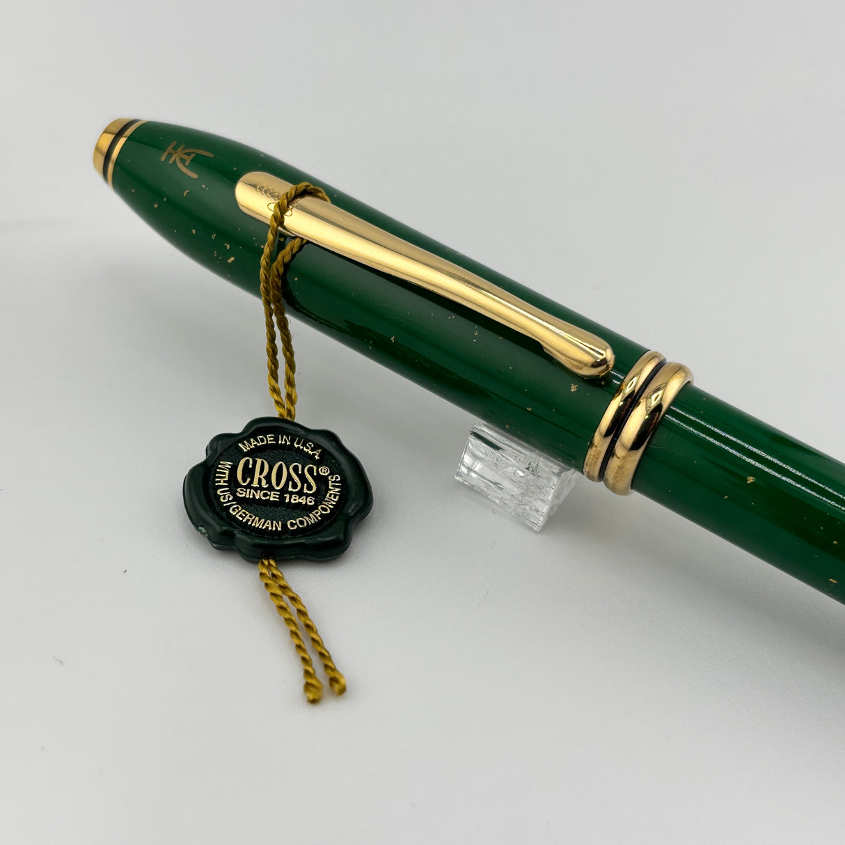 Cross Townsend Green Jade Special Edition Fountain Pen - Made in USA - Medium 18kt Gold Nib