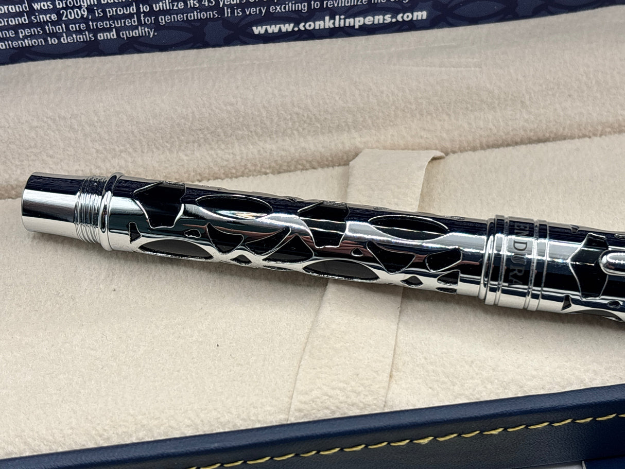 Conklin Endura Deco Crest Black / chrome - Fountain Pen