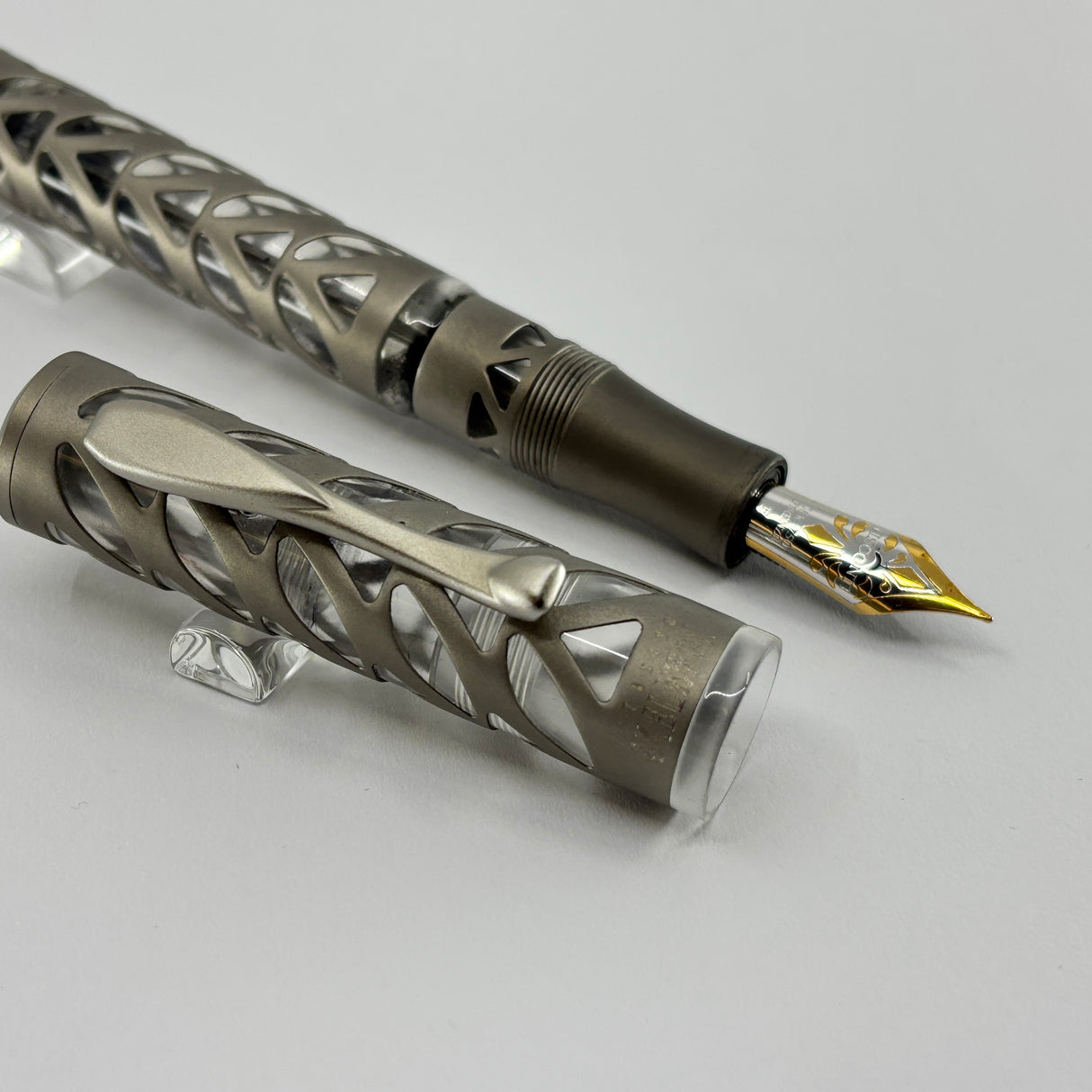 Visconti Titanium Skeleton Limited Edition Fountain Pen - Fine 18kt Gold Nib