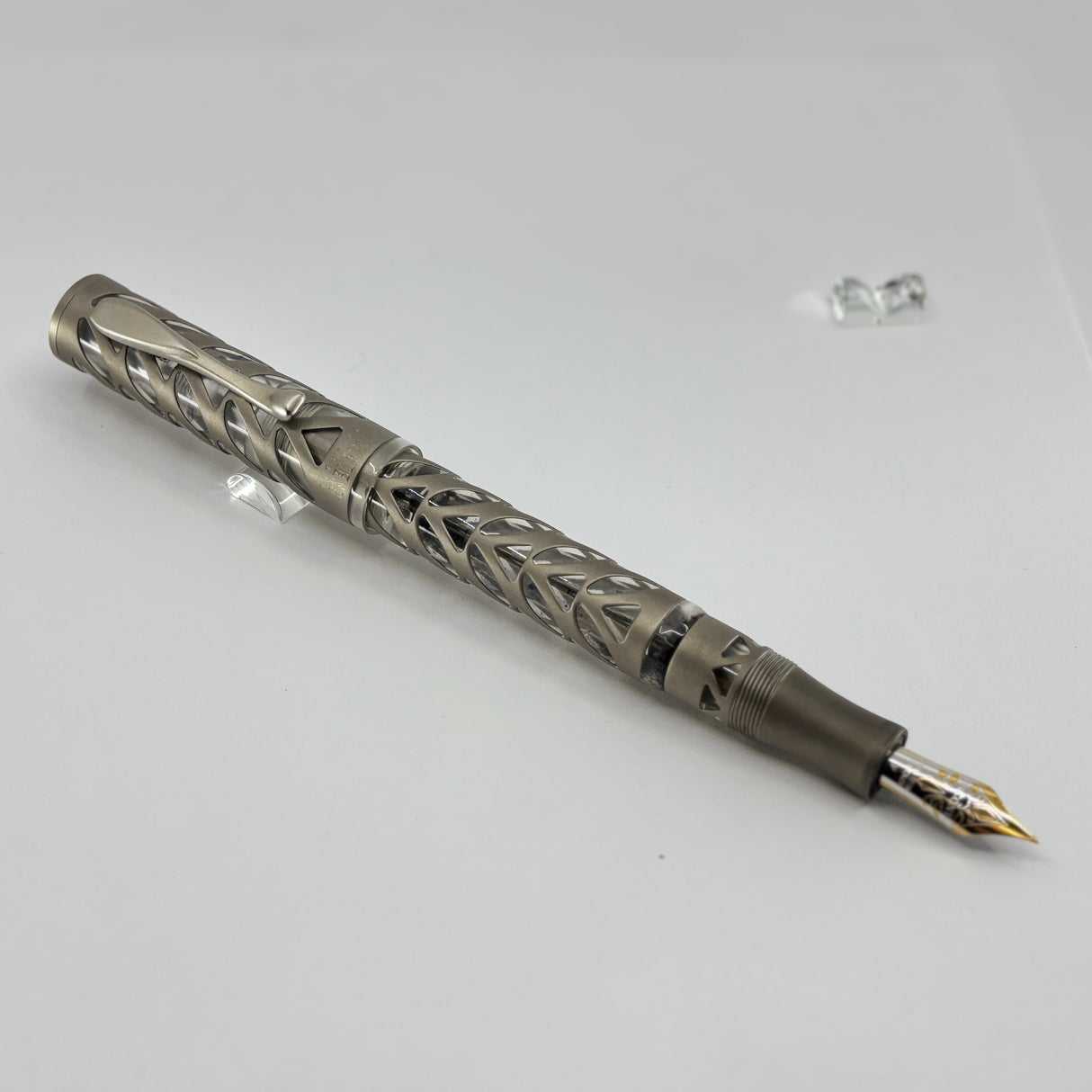 Visconti Titanium Skeleton Limited Edition Fountain Pen - Fine 18kt Gold Nib