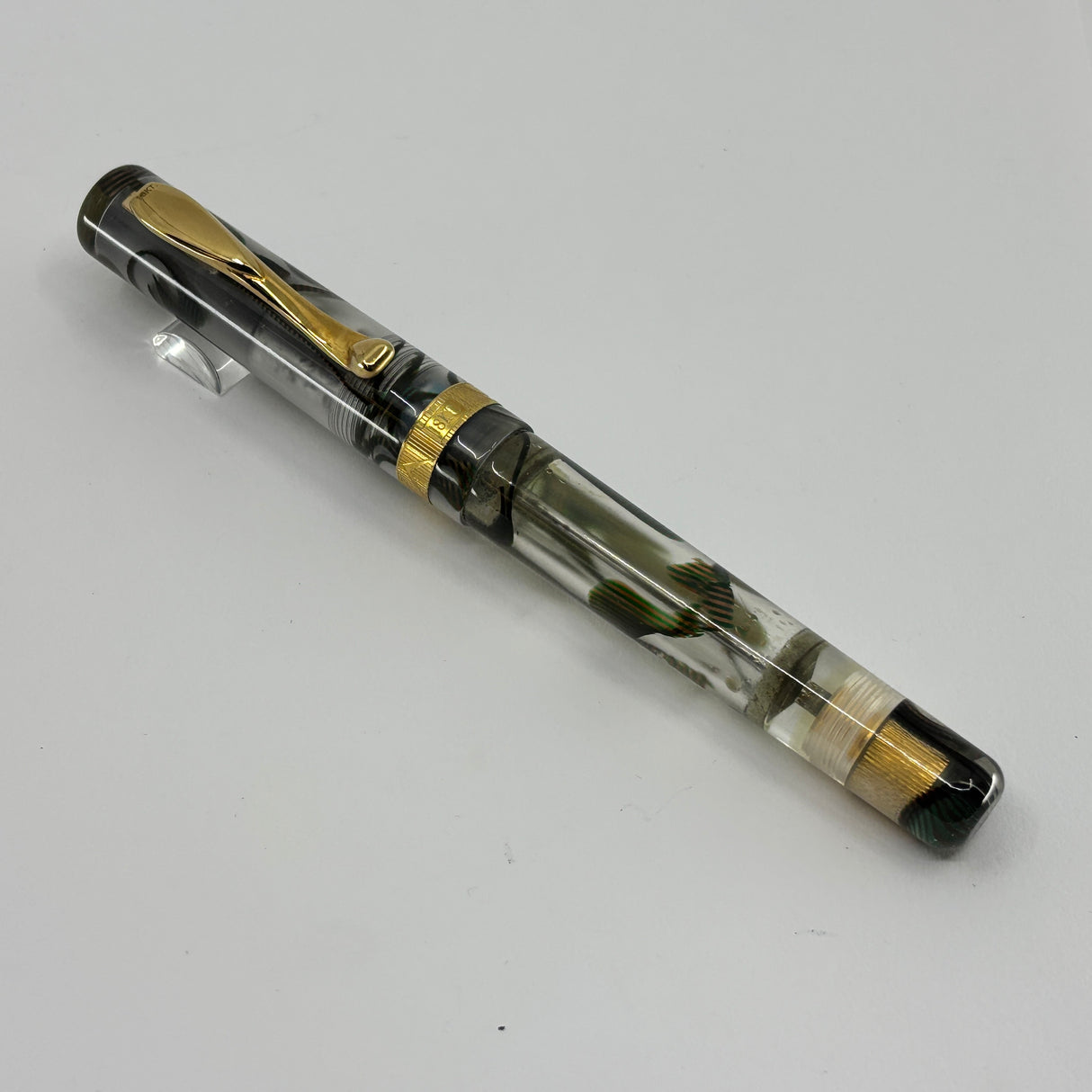 Visconti Voyager 18KT Demonstrator Limited Edition Fountain Pen - Clip & Cap Band are 18kt Gold + Fine 18kt Gold Nib!!!