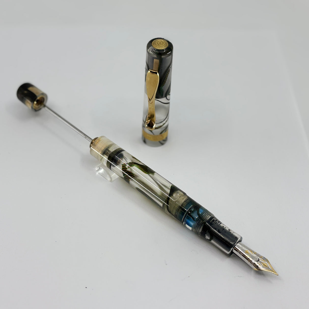 Visconti Voyager 18KT Demonstrator Limited Edition Fountain Pen - Clip & Cap Band are 18kt Gold + Fine 18kt Gold Nib!!!