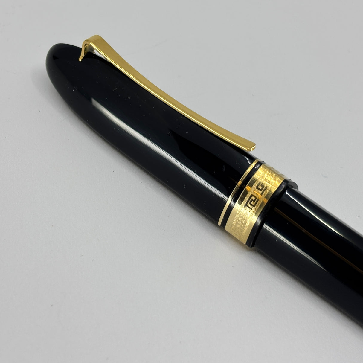 The ORIGINAL-LARGEST SIZE!! OMAS Dark Blue/Black #360 Oversized Triangulated Fountain Pen - Medium 18kt Gold Nib