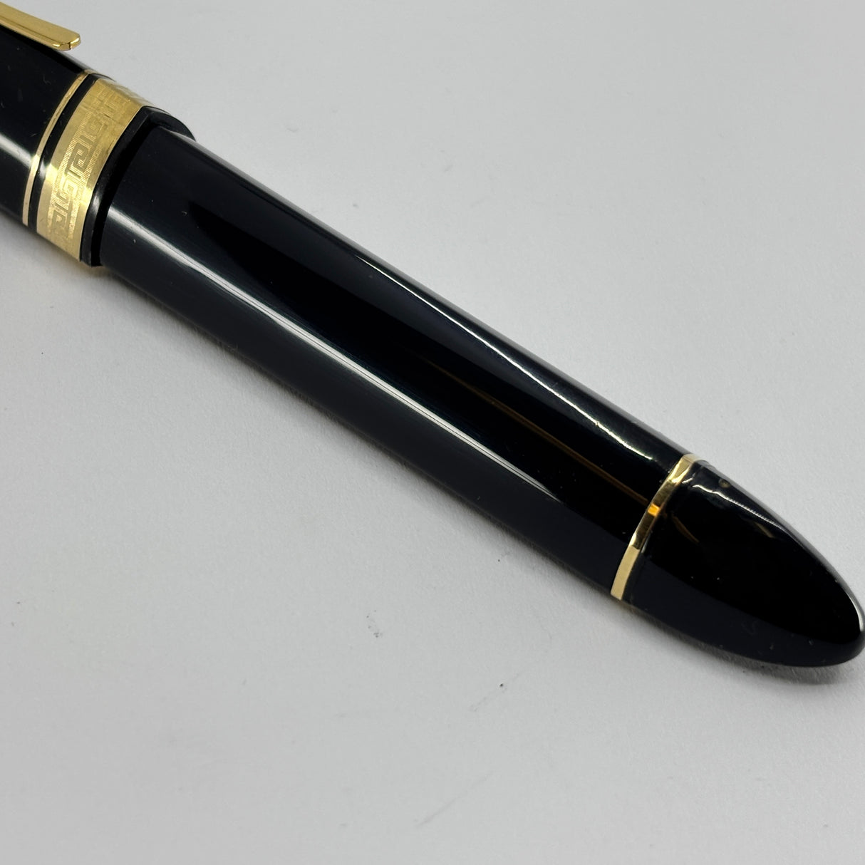 The ORIGINAL-LARGEST SIZE!! OMAS Dark Blue/Black #360 Oversized Triangulated Fountain Pen - Medium 18kt Gold Nib
