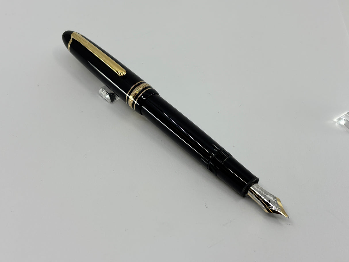 Montblanc Black Meisterstuck #146 LeGrand Fountain Pen - Fine 14kt Gold Nib