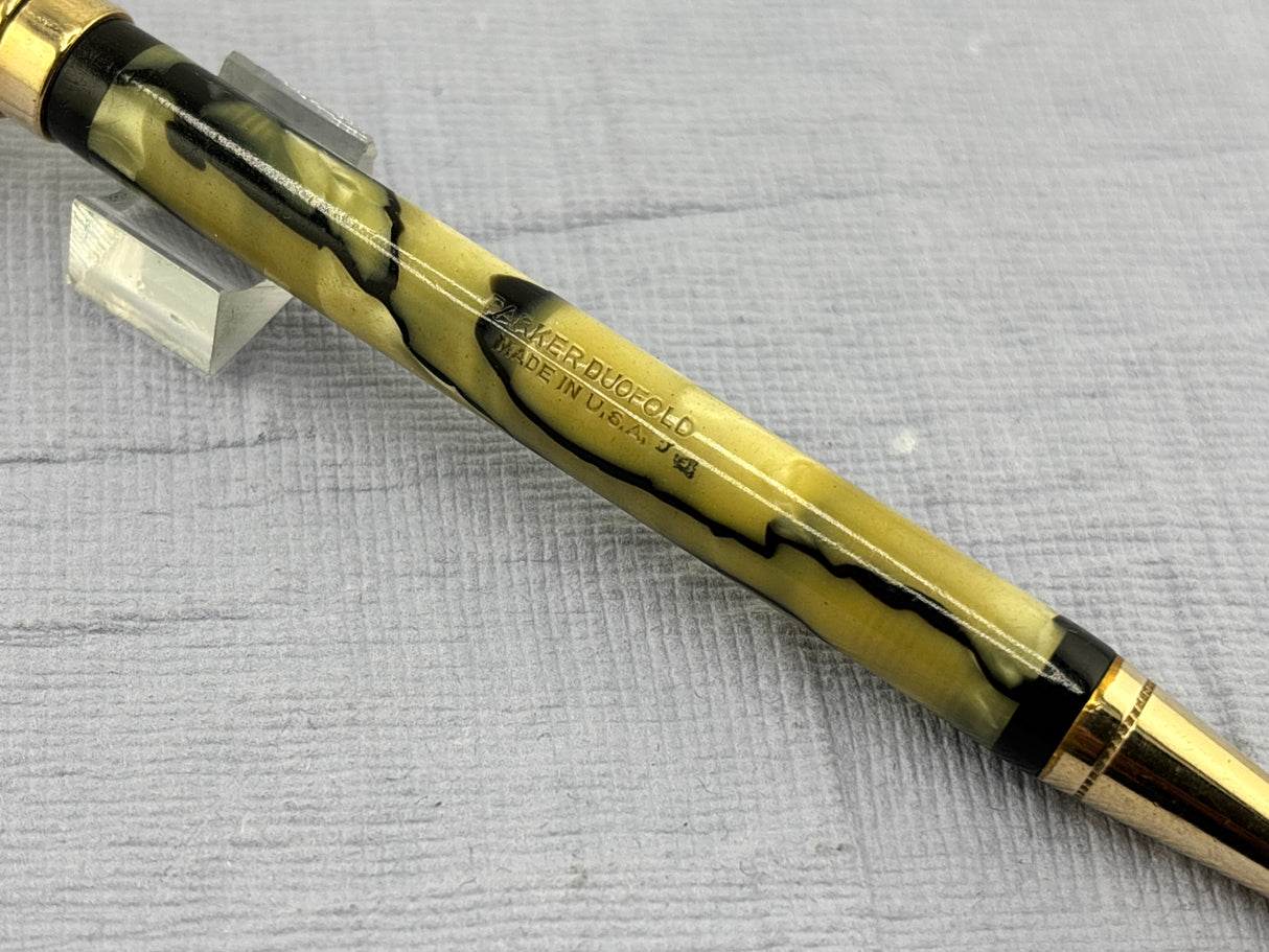 Parker Duofold Ring top Junior Black veined pearl - Pencil