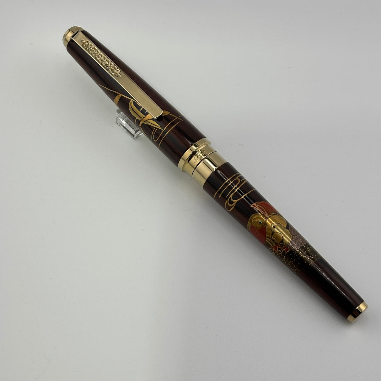 Sailor Kaga Taga Maki-e Oshidori Mandarin Duck Ebony Rosewood Fountain Pen - Extremely Rare !