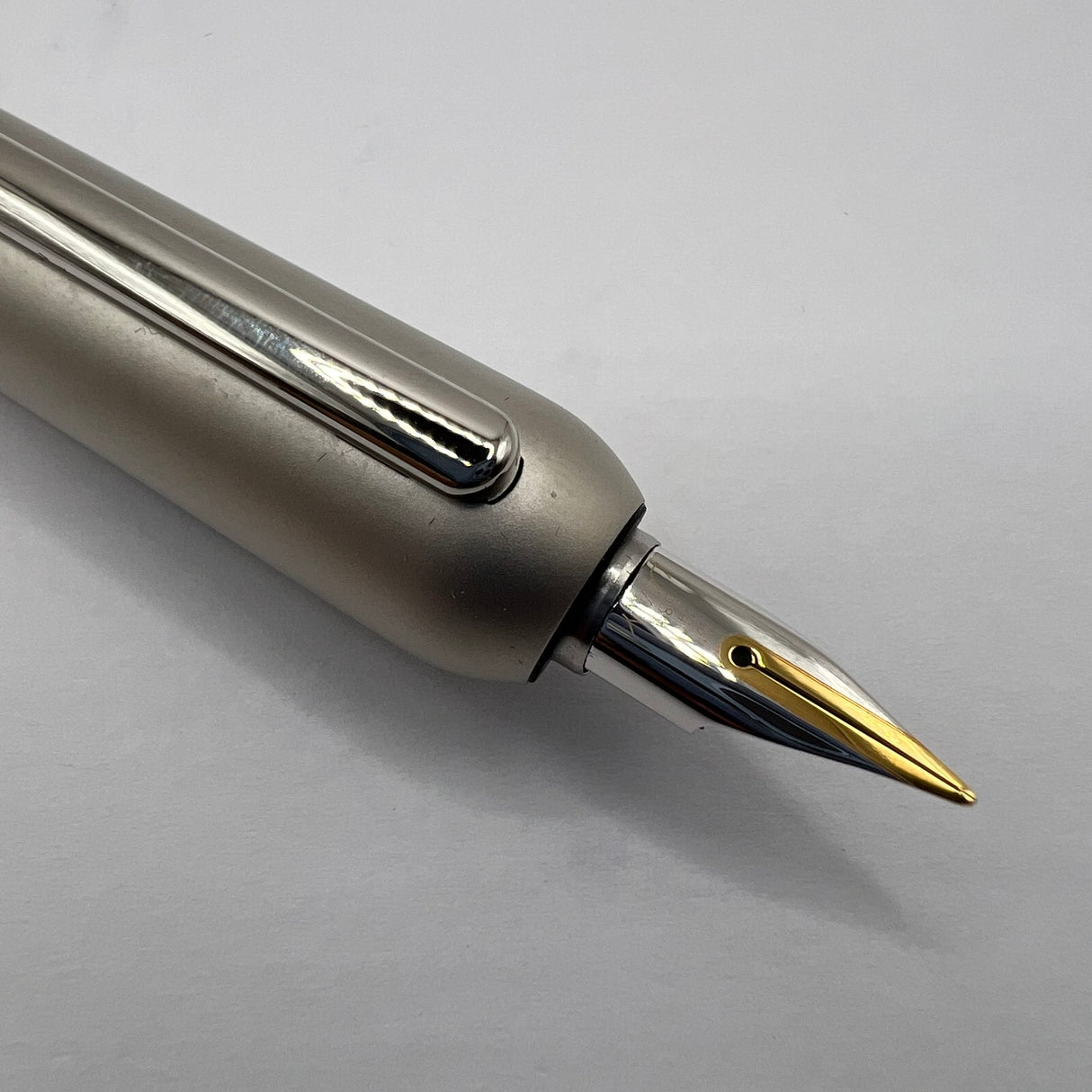 Lamy Dialog 3 Palladium Plated Finish, Retractable Nib Fountain Pen - Medium 14kt Gold Nib