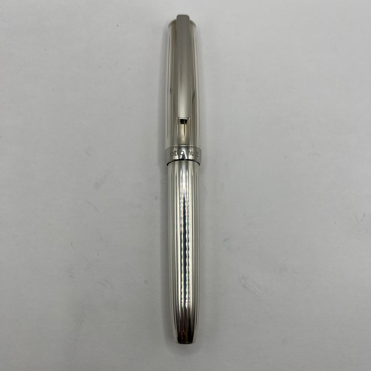 Otto Hutt 07 Design Sterling Silver Top-of-the-Line Fountain Pen - Large Fine Semi-Flex 18kt Gold Nib