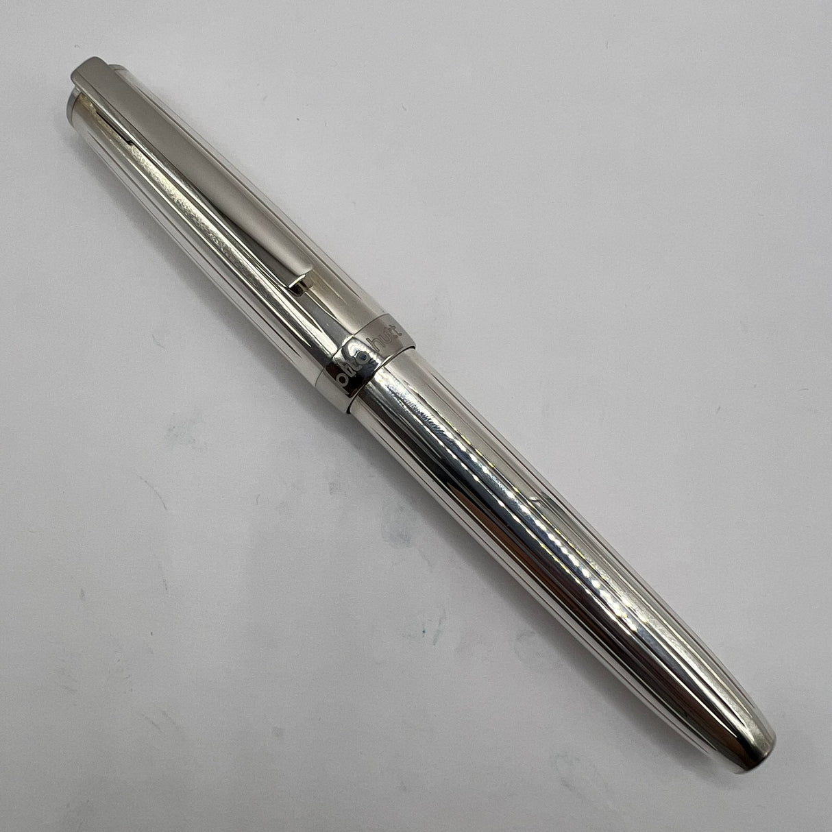 Otto Hutt 07 Design Sterling Silver Top-of-the-Line Fountain Pen - Large Fine Semi-Flex 18kt Gold Nib