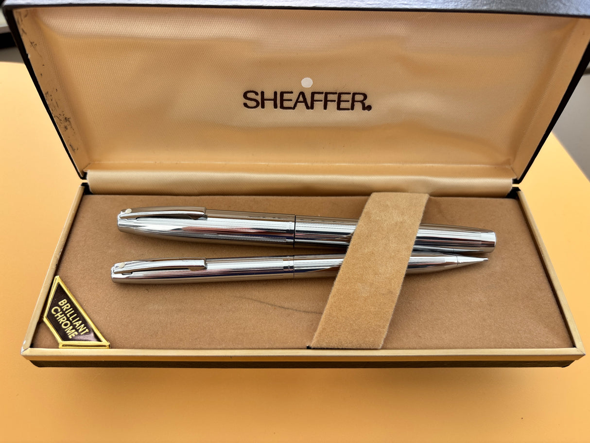 Sheaffer Imperial Triumph Chrome SET New condition and boxed - Fountain Pen