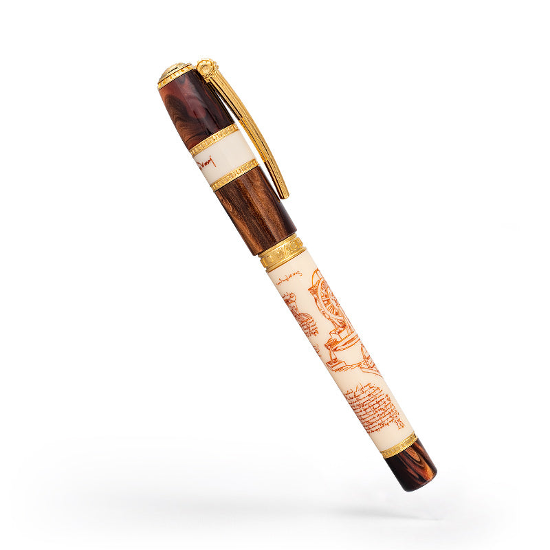 Visconti Leonardo Da Vinci Machina Gold Vermeil Limited Edition - Fountain Pen
