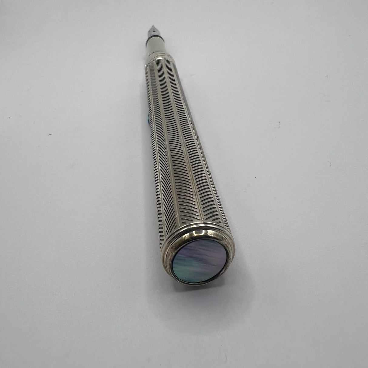 Montblanc Marlene Dietrich Sterling Silver & Diamond Limited Edition 1901 Fountain Pen - Medium 18kt Gold Nib