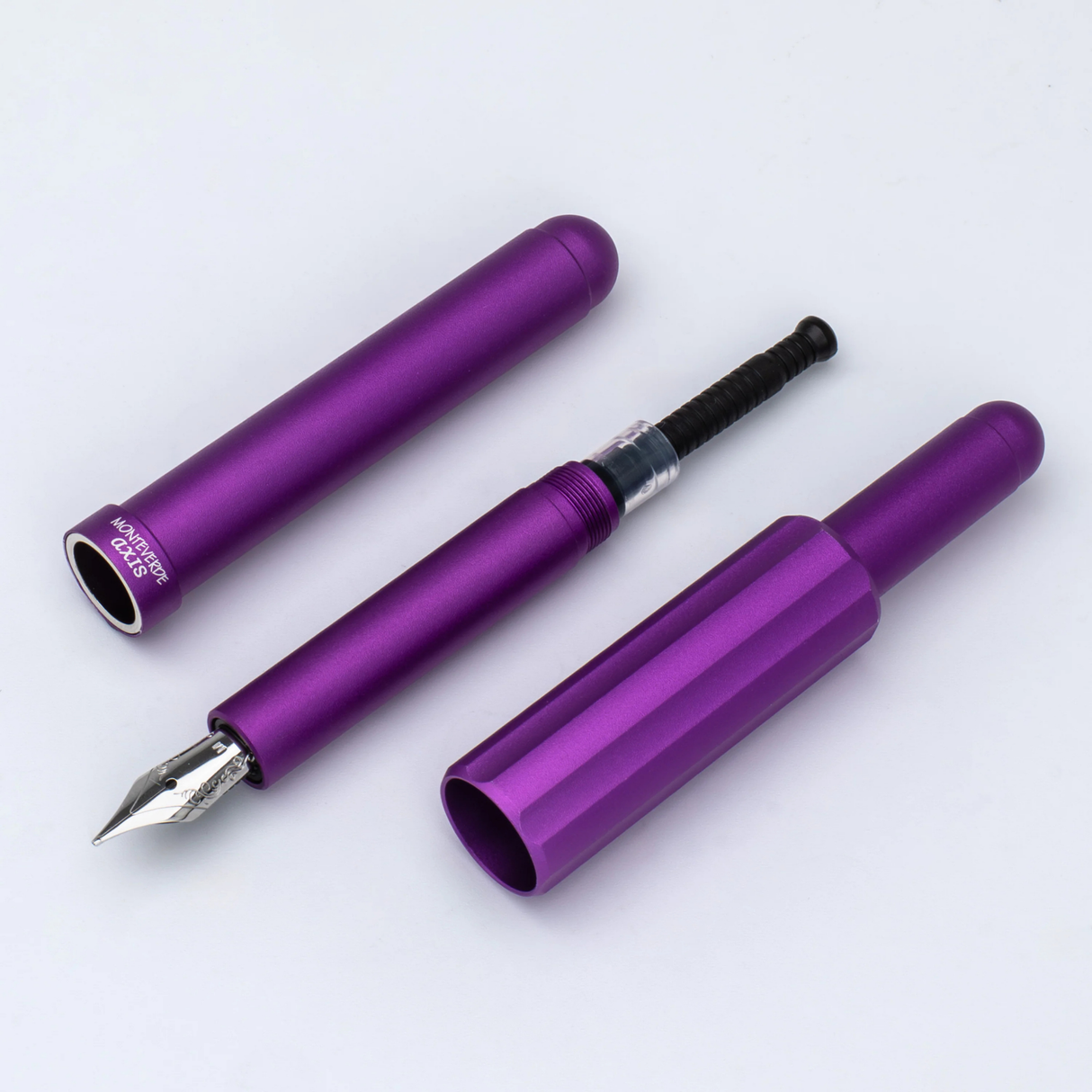 Monteverde USA Axis Matte Purple Fountain Pen Collection