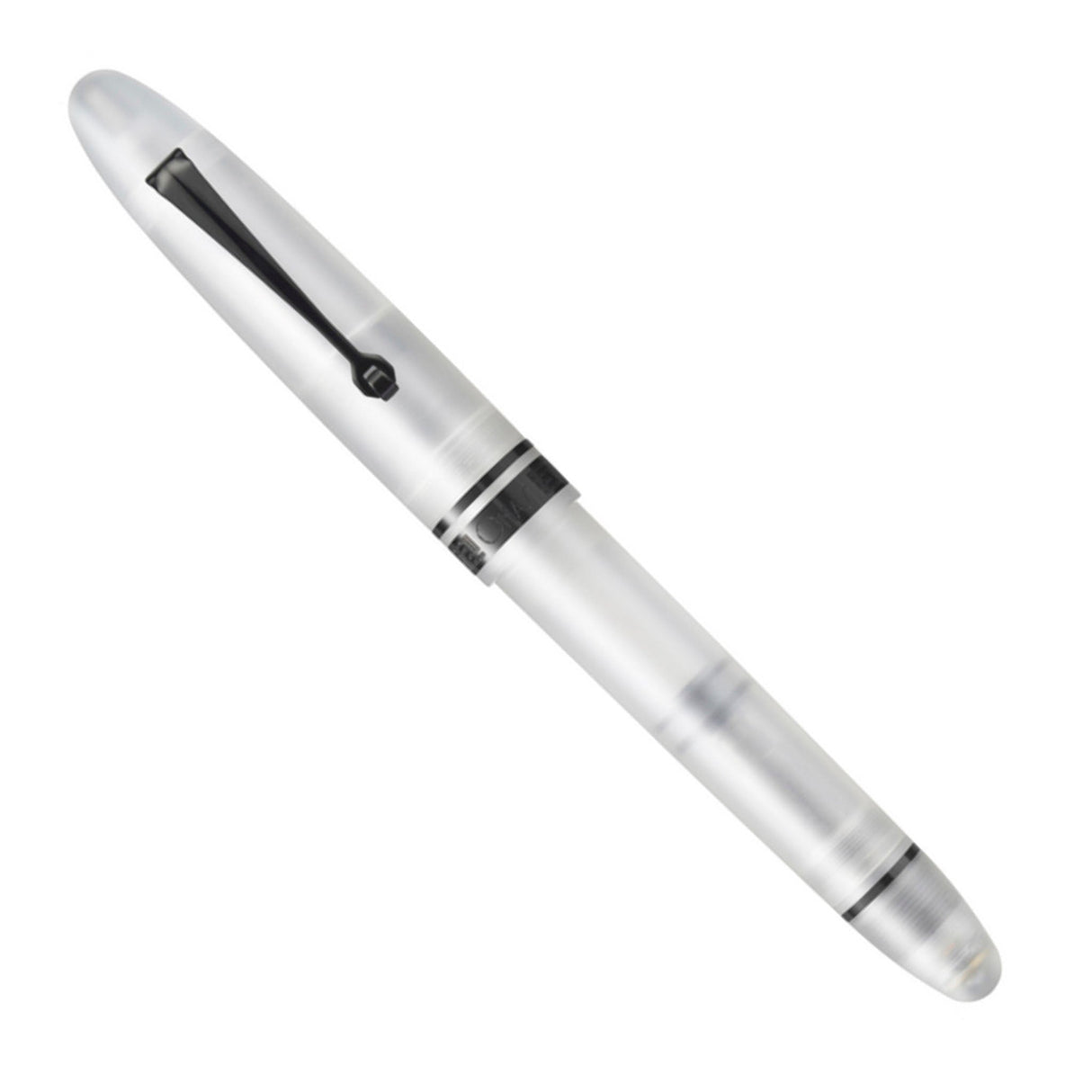OMAS Ogiva Frosted Demonstrator Frosted w/Black Trim - Fountain Pen w/14kt Gold Nib