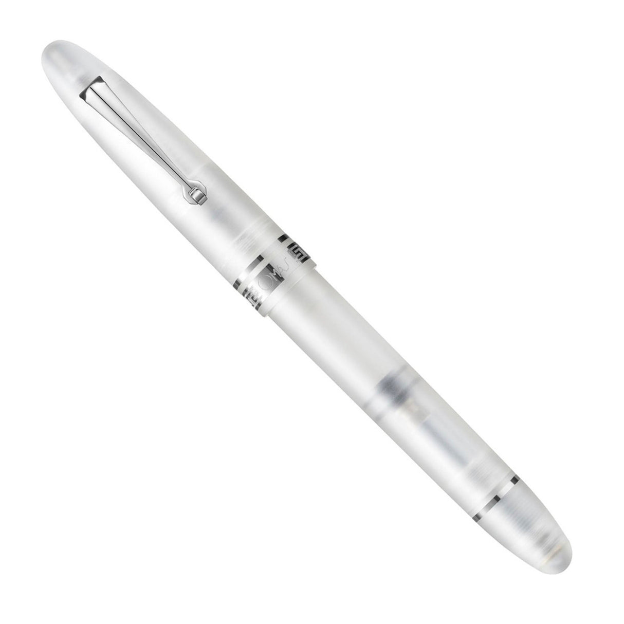 OMAS Ogiva Frosted Demonstrator Frosted w/Silver Trim - Fountain Pen w/14kt Gold NIb
