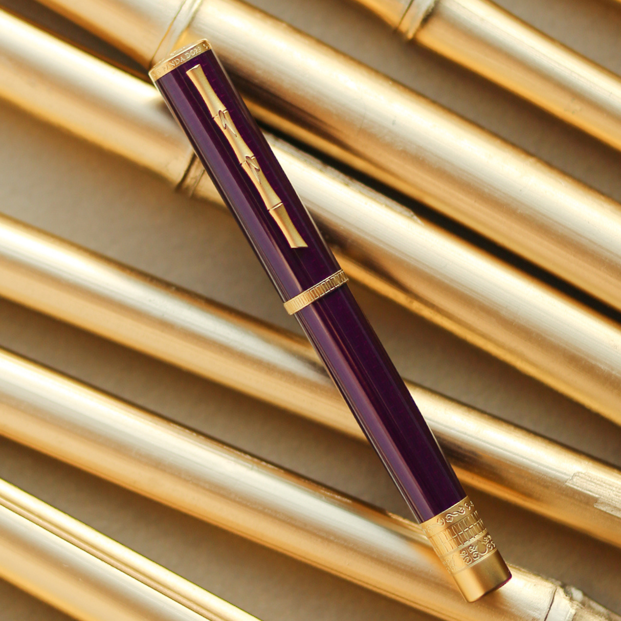 Panda Dorf Purple Bamboo Edition Fountain Pen Collection