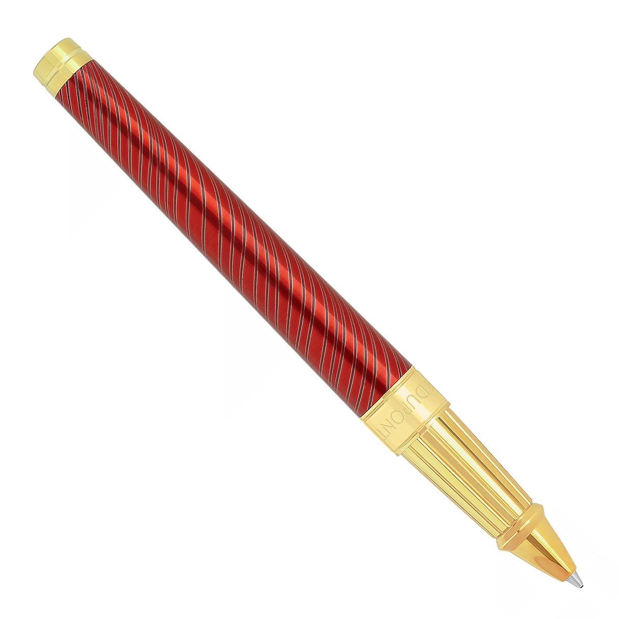 S.T. Dupont Mane Guilloche Line D Eternity Large Black & Palladium Rollerball Pen Collection