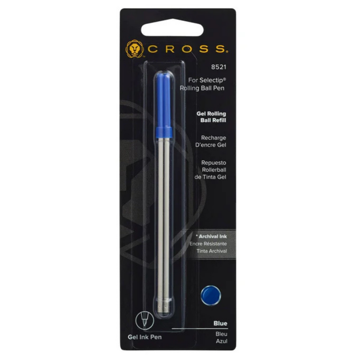 Cross Selectip Gel Rollerball Pen Refill Blue - Single Pack (8016) FINE