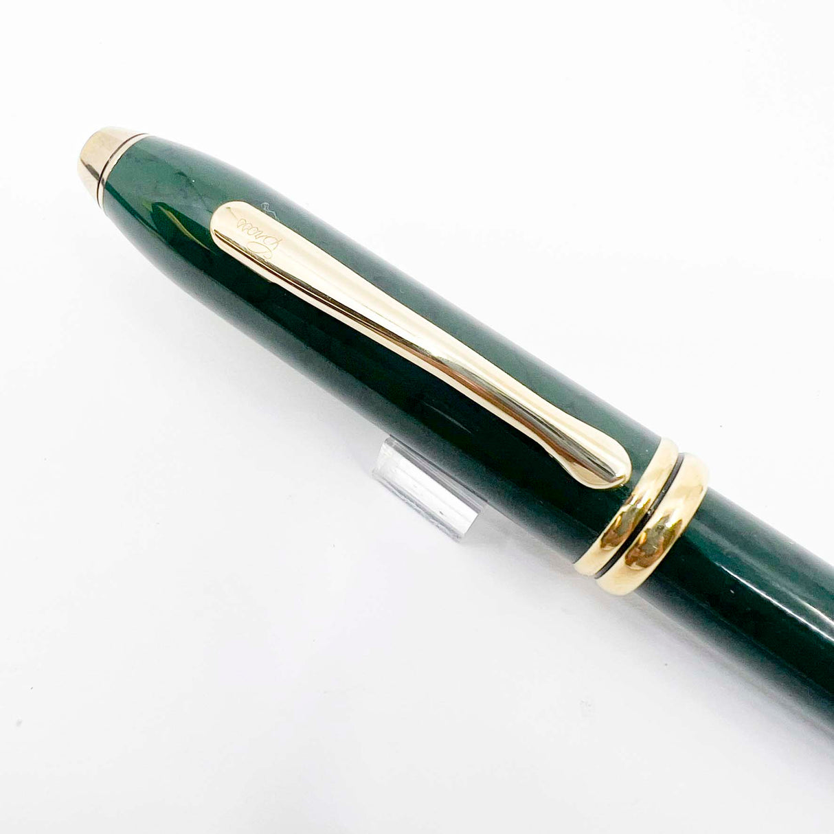 Cross Townsend Marbled Green & Black Lacquered Rollerball - Made in USA