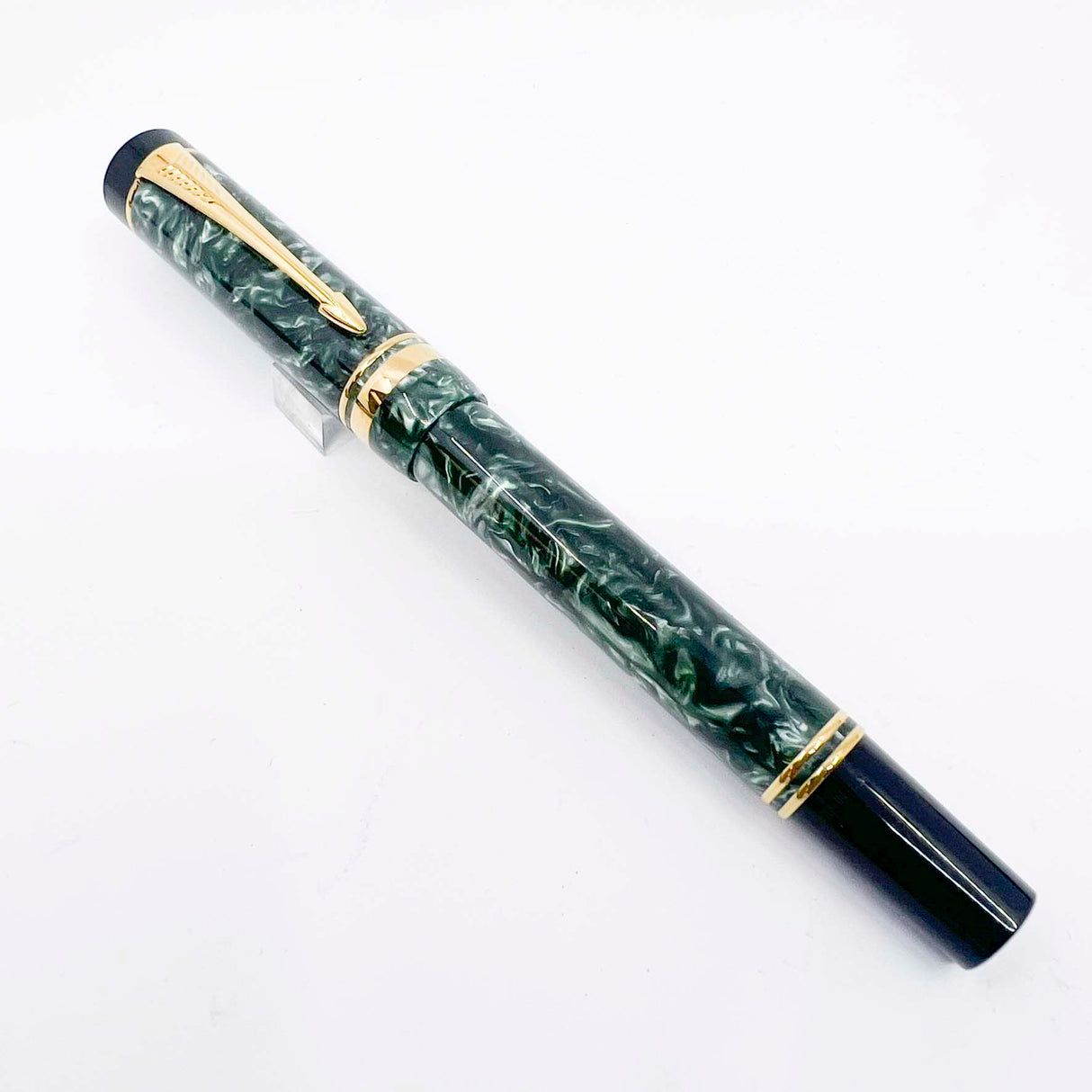 Parker Duofold Marbled Green Rollerball (Circa 1990)